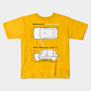 MORRIS MINOR - blueprint cutaway road test Kids T-Shirt